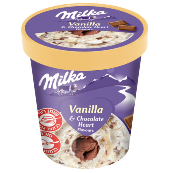 תמונה של גלידת מילקה וניל ושוקולד פיינט