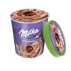 קופסא גלידת מילקה שוקולד ואגוזי לוז פיינט