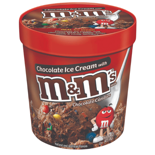 גלידת M&M's סוכריות שוקולד