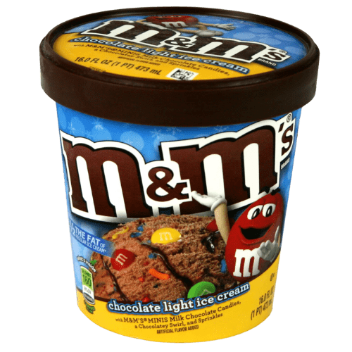 גלידת M&M's סוכריות שוקולד לייט