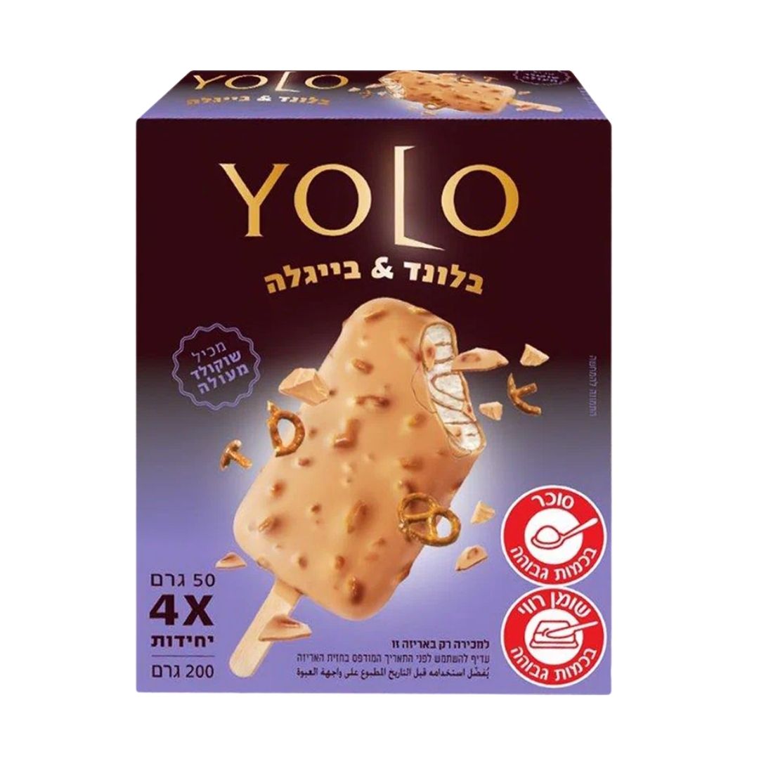 יולו בלונדי בייגלה | גלידות יולו | גלידה לנד > גלידות מותגים מהעולם עד הבית