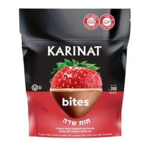 תמונה של קרינט תות מצופה שוקולד חלב ולבן