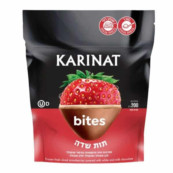תמונה של קרינט תות מצופה שוקולד חלב ולבן