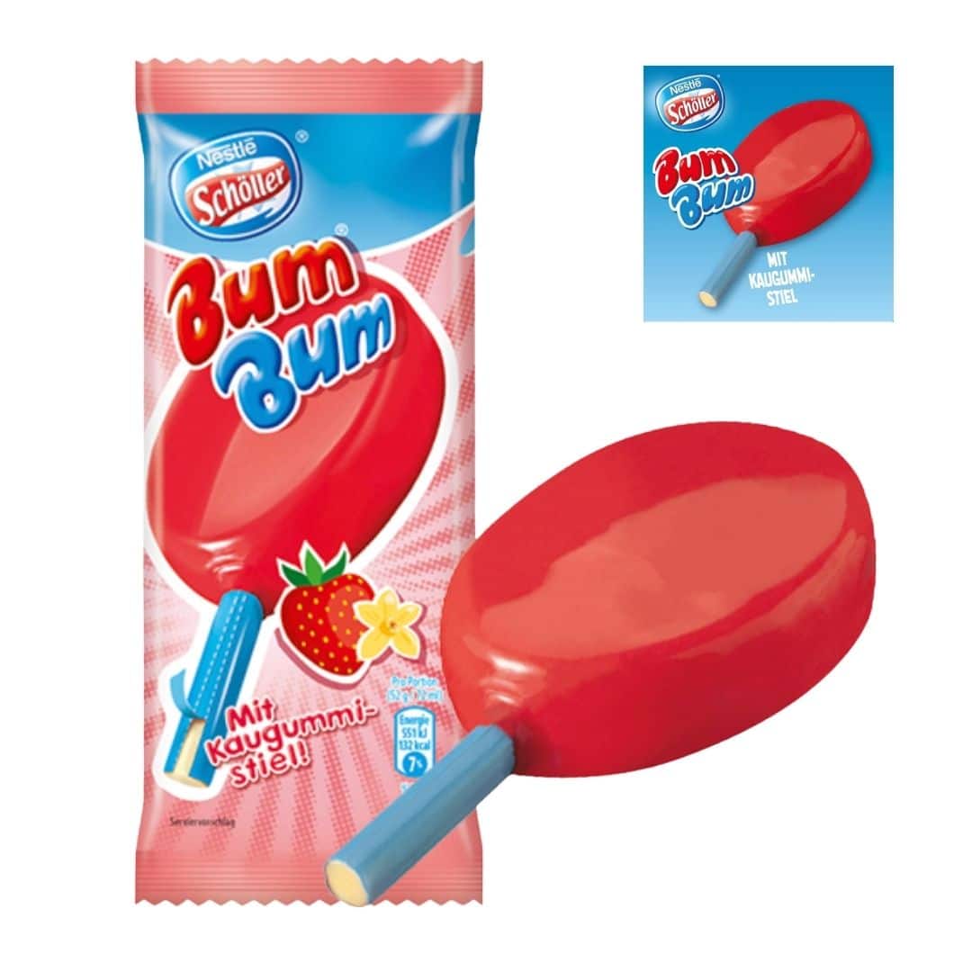 תמונה של גלידת נסטלה תות ומסטיק