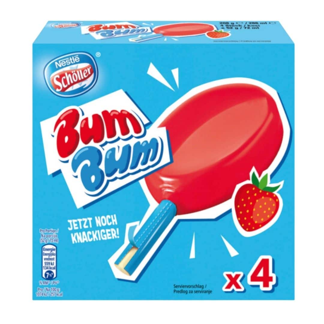 תמונה של מאגדת גלידת נסטלה תות ומסטיק