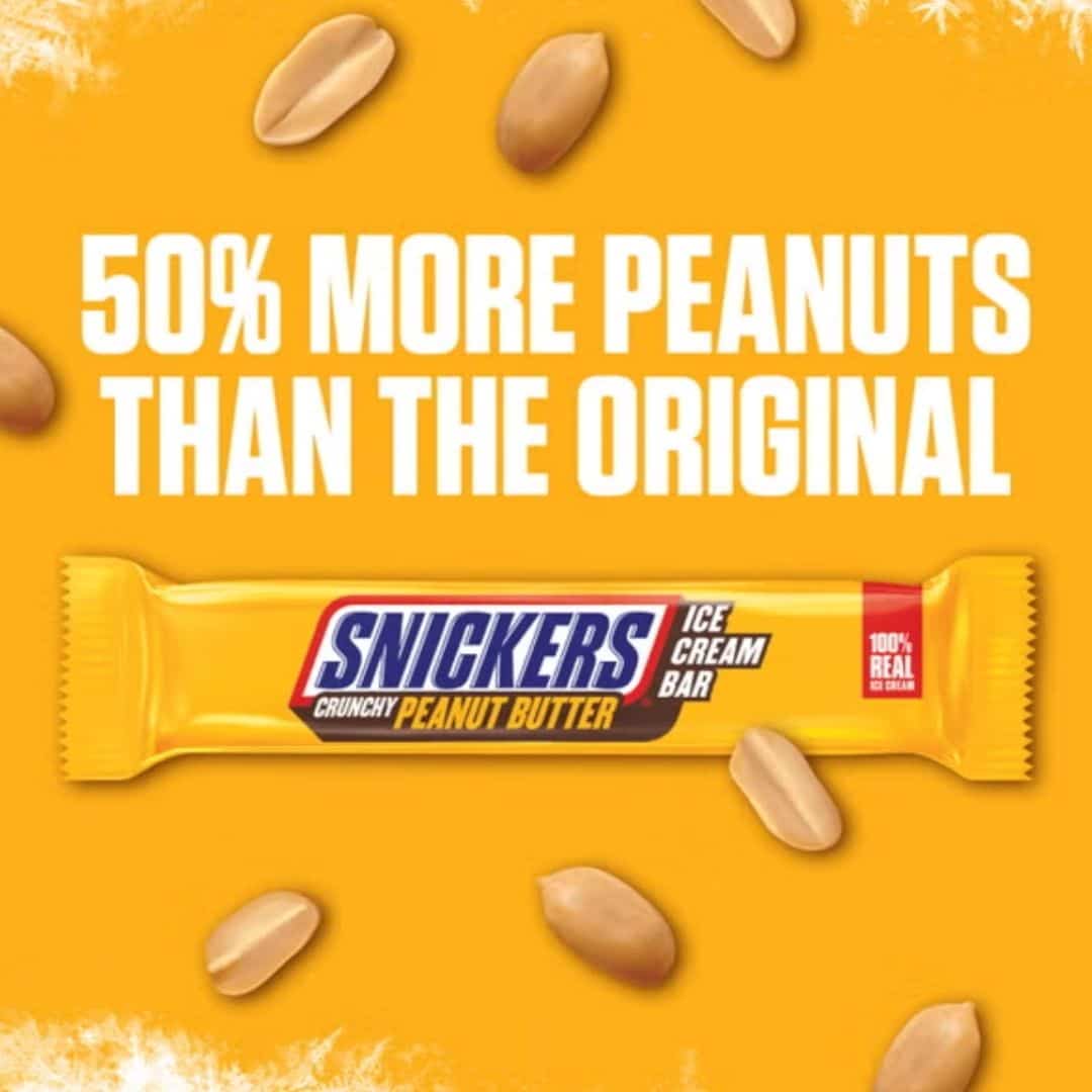 גלידת סניקרס חמאת בוטנים