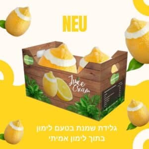 גלידת שמנת בטעם לימון בתוך לימון אמיתי