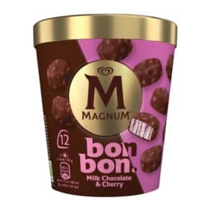 גלידוניות מגנום בון בון שוקולד חלב ודובדבן