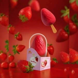 גלידה בצורת תות