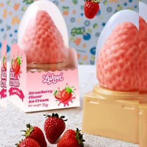 גלידת תות על מקל